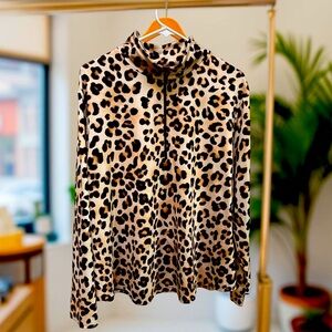 Chicos Leopard Print Pullover Top XXL